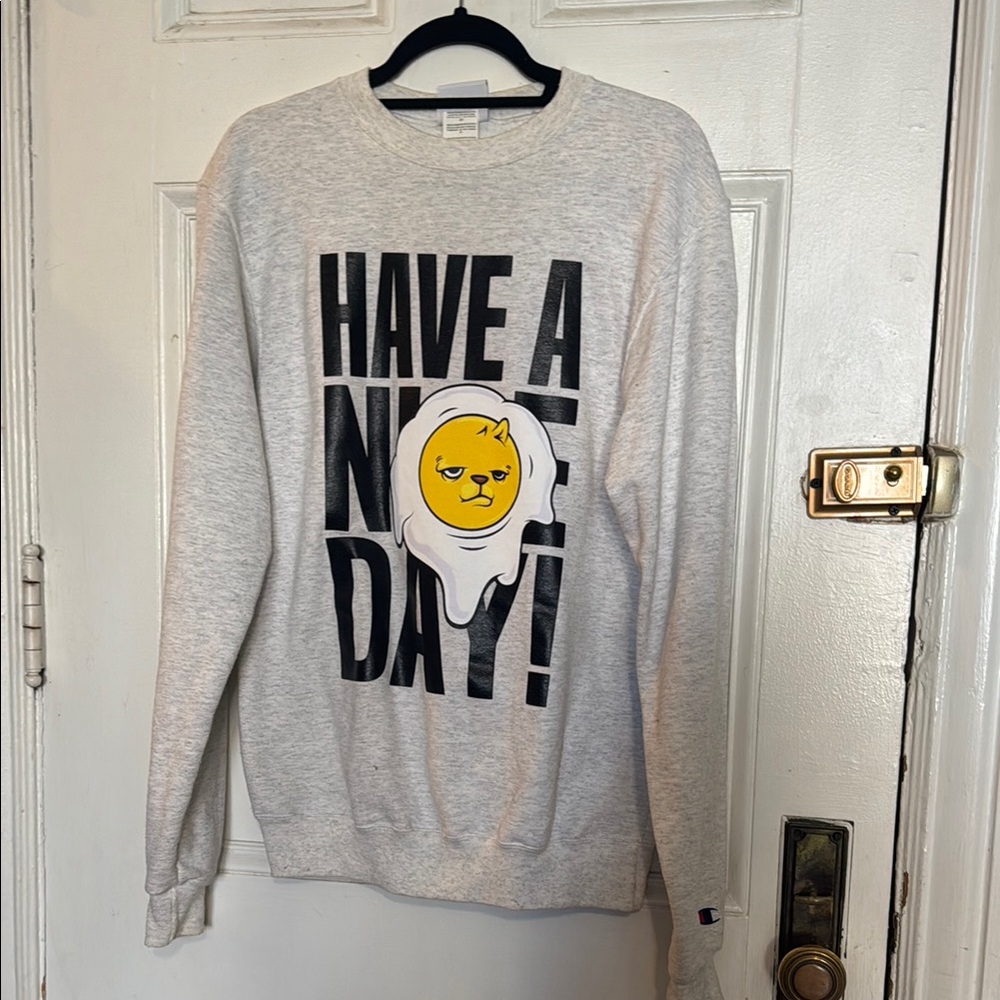 Gray JC Rivera Sweatshirt with Emoji Design